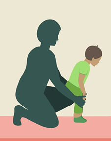 Using the support of the legs